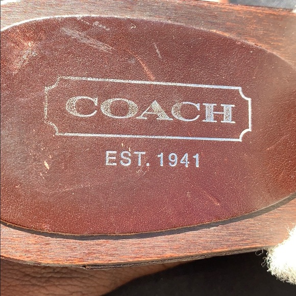 Authentic brown and tan coach clogs - Picture 8 of 8